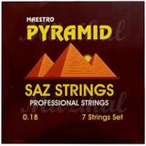 Pyramid Maestro Kısa/Uzun Sap Saz Teli Bağlama Teli + 2 Tezene 0.18 Kısa Sap