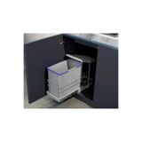 Pyramith 24 LİTRE TELESKOPİK RAYLI ÇÖP KOVASI 24LT GRİ (C-2266-G) (P-9156)