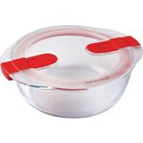 Pyrex Yuvarlak Kapaklı Saklama Kabı Mikrodalga İçin 1,1L - 1,1 lt