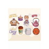PYTK018 Çıkart ma Yazılı Karışık Desenli Tasarımlı A5 Stickers