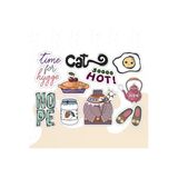 PYTK019 Çıkart ma Yazılı Karışık Desenli Tasarımlı A5 Stickers