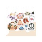 PYTK020 Çıkart ma Yazılı Karışık Desenli Tasarımlı A5 Stickers