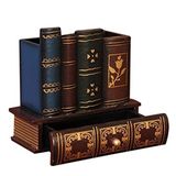 PZHANGZVH Yeni çok fonksiyonlu Retro ahşap kalemlik kitap şekli ahşap zanaat ev dekor kalem masaüstü saklama kutusu çekmeceler kırtasiye Holde