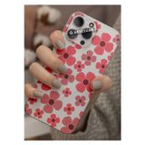 Q Aksesuar Huawei Mate 10 Pro Uyumlu Pembe Çiçekler Tasarımlı Şeffaf Telefon Kılıfı Kapak Case
