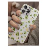 Q Aksesuar Huawei P20 Pro Uyumlu Sevimli Avakado Tasarımlı Şeffaf Telefon Kılıfı Kapak Case