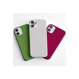 Q Aksesuar İphone 11 Pro Max Uyumlu 3'Lü Set Basic Telefon Kılıfı Fıstık Yeşil-Beyaz-Fuşya