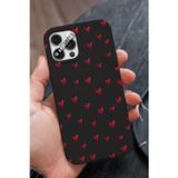 Q Aksesuar İphone 13 Mini Uyumlu Kalpler Tasarımlı Premium Telefon Kılıfı