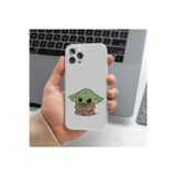 Q Aksesuar İphone 15 Plus Uyumlu Baby Yoda Tasarımlı Premium Şeffaf Telefon Kılıfı