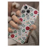 Q Aksesuar Poco M4 Pro Uyumlu Çiçekler Tasarımlı Şeffaf Telefon Kılıfı Kapak Case