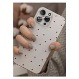 Q Aksesuar Samsung Galaxy A20S Uyumlu Mini Kırmızı Kalp Tasarımlı Şeffaf Telefon Kılıfı Kapak Case
