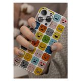 Q Aksesuar Samsung Galaxy M12 Uyumlu Emojiler Tasarımlı Şeffaf Telefon Kılıfı Kapak Case