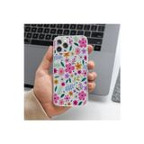 Q Aksesuar Samsung Galaxy S20 Fe Uyumlu Çiçek Tasarımlı Premium Şeffaf Telefon Kılıfı