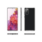 Q Aksesuar Samsung Galaxy S20 Fe Uyumlu Renksiz Silikon Şeffaf Telefon Kılıfı