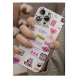 Q Aksesuar Samsung Galaxy S24 Fe Uyumlu Pıces 444 Tasarımlı Şeffaf Telefon Kılıfı Kapak Case