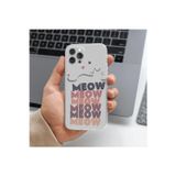 Q Aksesuar Tecno Camon 19 Pro Uyumlu Kedi Meow Tasarımlı Premium Şeffaf Telefon Kılıfı