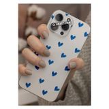 Q Aksesuar Tecno Camon 19 Pro Uyumlu Mavi Kalpler Tasarımlı Şeffaf Telefon Kılıfı Kapak Case