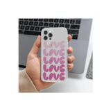 Q Aksesuar Tecno Pova 3 Uyumlu Love Tasarımlı Premium Şeffaf Telefon Kılıfı