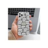 Q Aksesuar Xiaomi Redmi 10 2022 Uyumlu Kedi Tasarımlı Premium Şeffaf Telefon Kılıfı