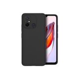 Q Aksesuar Xiaomi Redmi 12C Uyumlu Silikon Lansman Telefon Kılıfı - Siyah