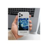 Q Aksesuar Xiaomi Redmi 12C Uyumlu Van Gogh Tasarımlı Premium Şeffaf Telefon Kılıfı