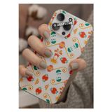 Q Aksesuar Xiaomi Redmi Note 11E Uyumlu Turuncu Desen Tasarımlı Şeffaf Telefon Kılıfı Kapak Case