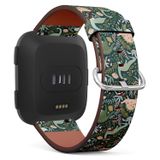 Q-Beans Yedek Bant, Fitbit Versa/Versa 2 / Versa Lite ile Uyumlu - Deri Bant Bileklik Bileklik Aksesuarı // Dinozorlar