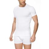 Q-EN Erkek Beyaz Sıfır Yaka Bambu T-shirt