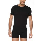 Q-EN Erkek Siyah Sıfır Yaka Bambu T-shirt
