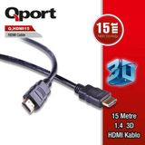Q-HDMI15 Q-HDMI15 to HDMI15 1.4 3D 15 METRE ALTIN UÇLU KABLO