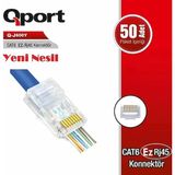 Q-J600y Cat6 50 Adet Ez-Rj45 Jack Yeni Nesil Konnektör