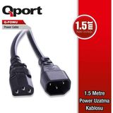 Q Powu 1.5 Metre Power Uzatma Kablosu