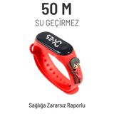Q-TİME Harry Potter Figürlü Led Dokunmatik Ekranlı Su Geçirmez Dijital Çocuk Kol Saati (kırmızı)