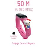 Q-TİME Hello Kitty Figürlü Su Geçirmez Dokunmatik Led Ekranlı Dijital Çocuk Kol Ve Genç Saati (Pembe)