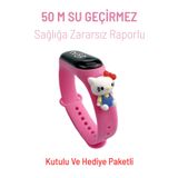 Q-TİME Kedi Figürlü Led Dokunmatik Ekranlı Su Geçirmez Dijital Kız Çocuk Kol Saati (PEMBE)
