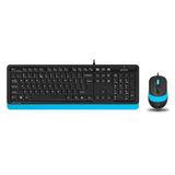 Q Tr Usb Multimedia Kablolu Klavye Mouse Seti Mavi F1010