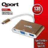 Q-Tv03 Q-Tv03 Type-C To Vga+Usb 3.0+Type-C (F) 1920*1080P Cevırıcı Converter