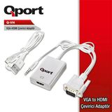 Q-Vh Vga To Hdmi Dönüştürücü + Ses Kablosu (Vga+Hdmi)