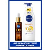 Q10 Kırışıklık Karşıtı Çift Etkili Cilt Serumu 30ml, Sıkılaştırıcı Nemlendirici Vücut Losyonu 400ml