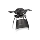 Q1400 Elektrikli Mangal Bbq Izgara – 43X32 Cm, Standlı, Döküm Izgara, Alüminyum Kapak & Gövde, Taşınabilir Elektrikli Barbekü – Koyu Gri