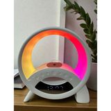 Q18 Bluetooth Hoparlör Şarj Özellikli Ledli Radyolu USB Sd Kart Aux Girişli Speaker - Beyaz