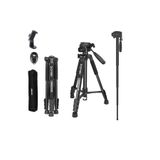 Q222 Profesyonel Tripod-Monopod, Telefon Tutucu ve Çanta Hediyeli