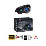 Q28 İntercom Kameralı Hd 1080P Kameralı Kask Kulaklık Su Geçirmez 32Gb Hafıza Kartlı
