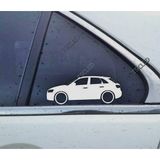 Q3 ( 8U ) Kelebek Cam Oto Sticker 17 CM 2 Adet