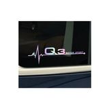 Q3 Yan Cam Sticker Oto Kapı 20 Cm X 7 Cm Hologram c8