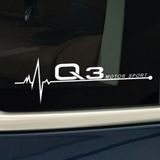 Q3 Yan Cam Sticker Oto Kapı Çıkartma Tuning oto 20 cm x 7 cm yazı 32
