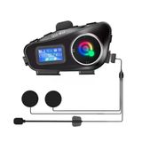 Q58 Motorsikletler İçin Fener Özellikli Sd Kart Bölümlü Lcd Ekranlı Kablosuz Bluetooth Kulaklıklı – Suya Dayanıklı Kask Kulaklığı (Timya/Go1395) 205032