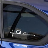 Q7 Yan Cam Sticker Oto Kapı Çıkartma Tuning oto 20 cm x 7 cm yazı 34
