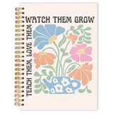 Qabliqo Öğretmenler Hediye Spiral Defterler, Watch Them Grow Boho Çiçek Öğretmen Hediyeleri Yazma Günlüğü, Not Alma için Öğretmen Takdir Hediye Defteri, Öğretmen Ofis Malzemeleri, 13,5 x 20,5 cm Beyaz