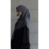 Qalortex Scarf Pamuklu Organik Modal Eşarp-Antrasit