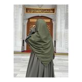Qalortex Scarf Pamuklu Organik Modal Eşarp-Haki